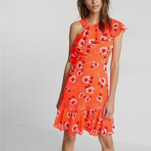 Floral One-Shoulder Dress